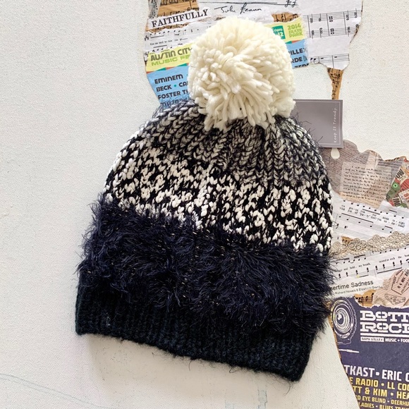 Francesca's Collections Accessories - Francesca’s | Bella Multi Pattern Pom Beanie
